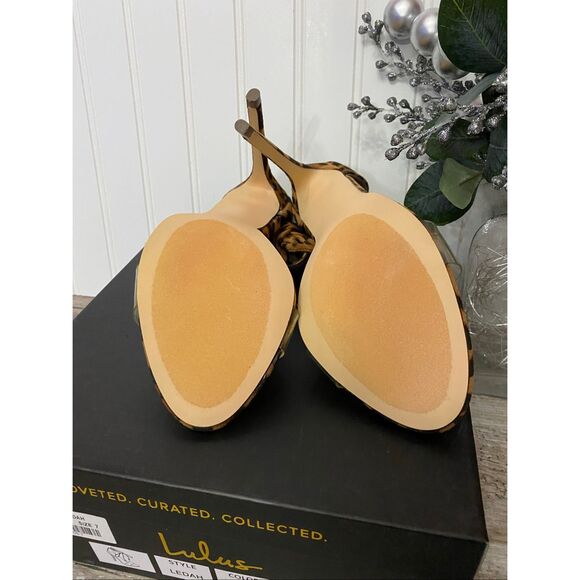 Lulus Leopard Ledah High Heel Dress Shoes Sz 7 - Picture 4 of 6